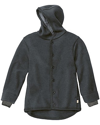 Disana Boiled Wool Jacket - Anthracite - 100% Merino Wool Jackets