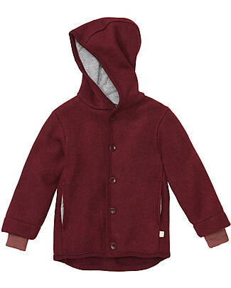 Disana Boiled Wool Jacket,Bordeaux - 100% merino wool Jackets