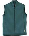 Disana Boiled Wool Vest, Eucalyptus - 100% merino wool Jackets