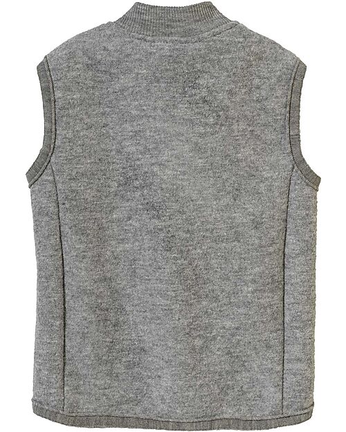 Disana Boiled Wool Vest, Grey - 100% merino wool Jackets