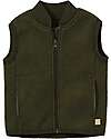 Disana Boiled Wool Vest - Olive - 100% merino wool Jackets