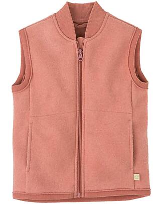 Disana Boiled Wool Vest, Soft Pink - 100% merino wool Jackets