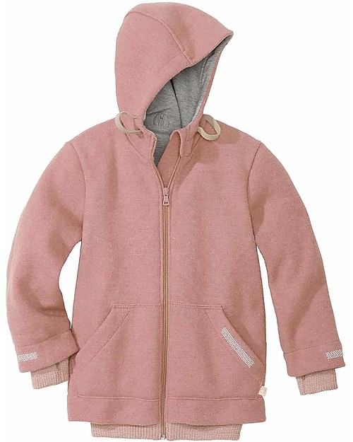 Disana Girl’s Outdoor Jacket, Rose - Boiled wool Jackets