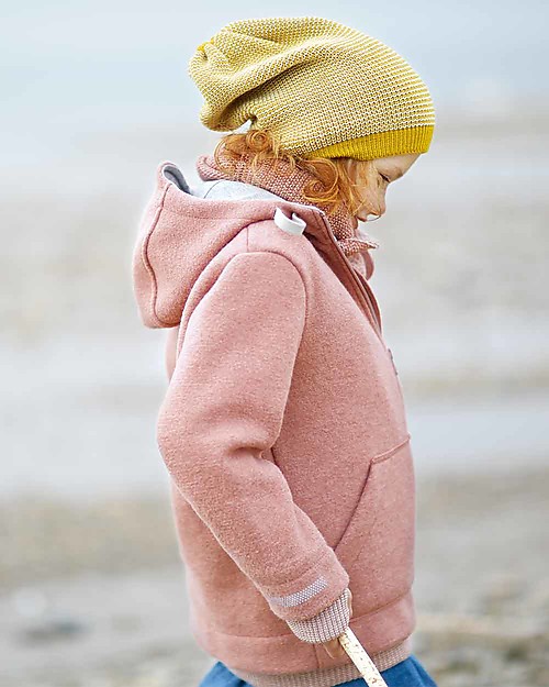 Disana Girl’s Outdoor Jacket, Rose - Boiled wool Jackets