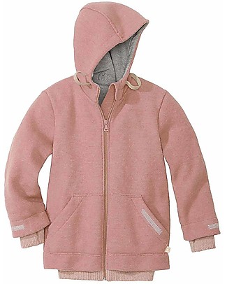 Disana Girl’s Outdoor Jacket, Rose - Merino wool Jackets