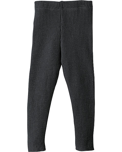 Disana Knitted Leggings - Anthracite - 100% Organic Merino Wool GOTS Certified Leggings
