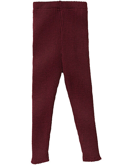 Disana Knitted Leggings - Cassis - 100% GOTS Certified Organic Merino Wool Leggings