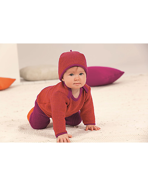 Disana Knitted Leggings, Lampone - Pure Wool Leggings