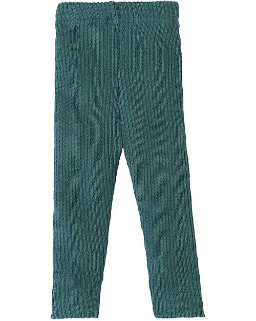 Disana Knitted Leggins - Eucalyptus - 100% GOTS Certified Organic Merino Wool Leggings