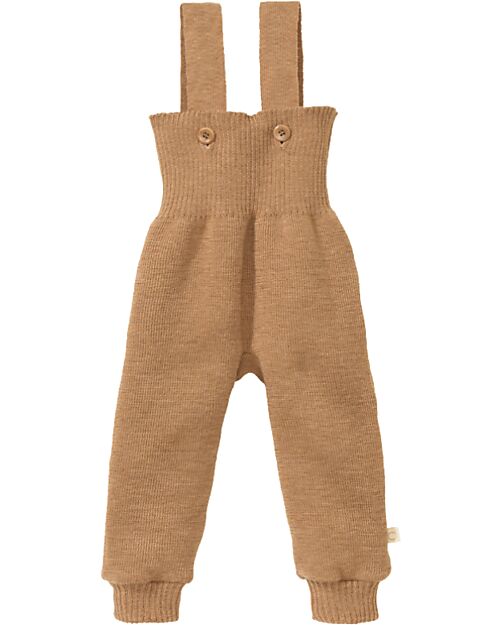 Disana Knitted Trousers - Caramel - 100% GOTS Certified Organic Merino Wool Dungarees
