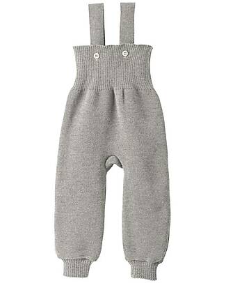 Disana Knitted Trousers - Grigio - 100% GOTS Certified Organic Merino Wool Dungarees