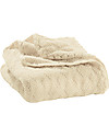 Disana Knitted Woollen Baby Blanket, Natural 80 x 100 cm - Pure Merino Wool Muslin Swaddle