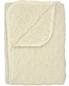 Disana Knitted Woollen Baby Blanket, Natural 80 x 100 cm - Pure Merino Wool Muslin Swaddle