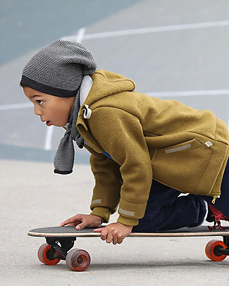 Disana Long-Beanie, Anthracite Grey - 100% merino wool Hats