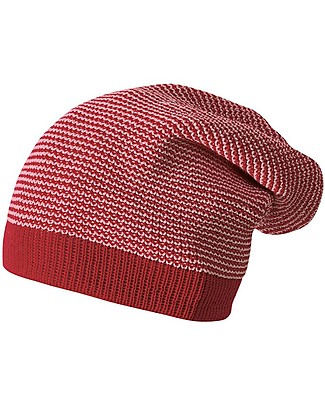 Disana Long-Beanie, Bordeaux Rose - 100% merino wool Hats