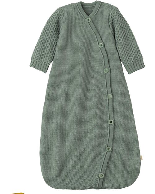 Disana Long - Sleeve Sleeping Bag - Jade - Organic Merino Wool - TOG 1.7 Sleeping Bags