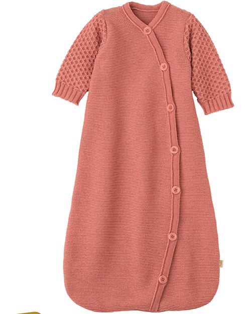 Disana Long - Sleeve Sleeping Bag - Soft Pink - Organic Merino Wool - TOG 1.7 Sleeping Bags