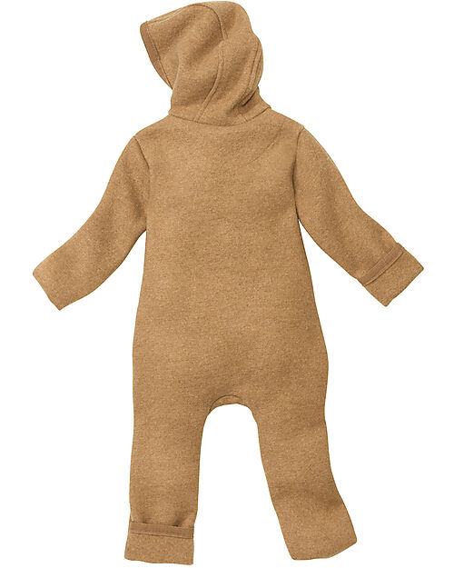 Disana Long Sleeved Boiled Wool Overall - Caramel - Merino Wool Snowsuits