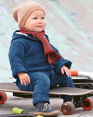 Disana Long Sleeved Boiled Wool Overall - Navy Babygrows