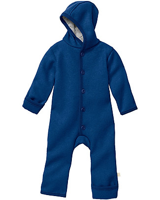 Disana Long Sleeved Boiled Wool Overall - Navy Snowsuits