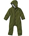 Disana Long Sleeved Boiled Wool Overall - Olive Green - Merino Wool Snowsuits