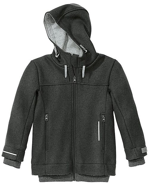 Disana Outdoor Jacket - Anthracite - 100% Organic Merino Wool GOTS Certified Jackets