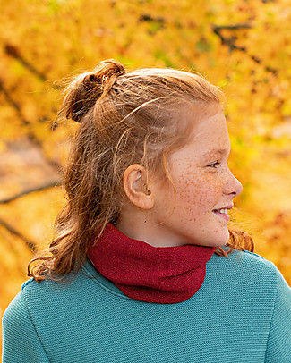 Disana Tube Scarf in Merino Wool - Bordeaux Rosé - Kids or Adult Size Scarves And Shawls