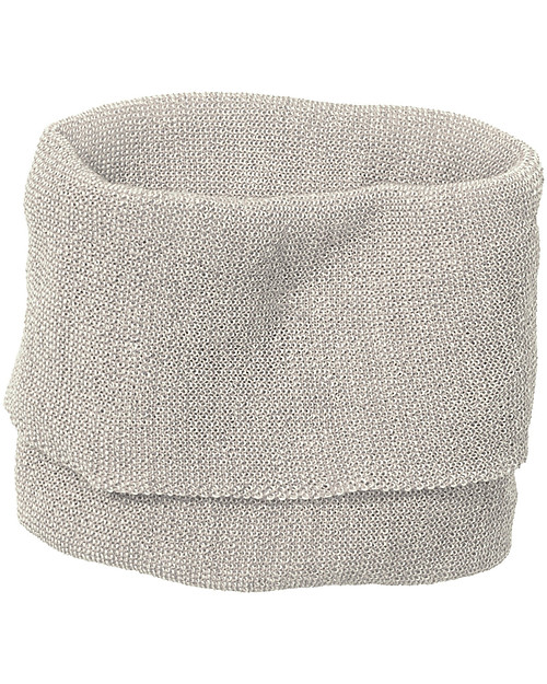Disana Tube Scarf in Merino Wool - Grey Natural - Kids or Adult Size Scarves