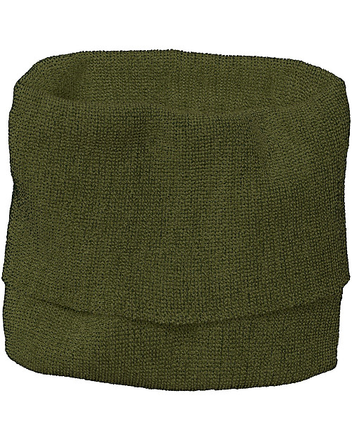 Disana Tube Scarf in Merino Wool - Olive Anthracite - Kids or Adult Size Scarves