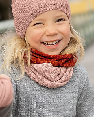 Disana Tube Scarf in Merino Wool - Rosé Natural - Kids or Adult Size Scarves And Shawls