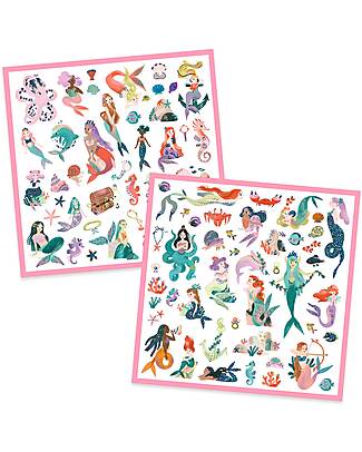 Djeco 160 Sticker Kit - Sparkling Mermaids Theme - 4+ years Stickers & Stamps Sets