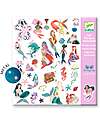 Djeco 160 Sticker Kit - Sparkling Mermaids Theme - 4+ years Stickers & Stamps Sets