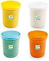 Djeco 4 Tubes of Play Dough - Glitter - 140gr Creative Toys