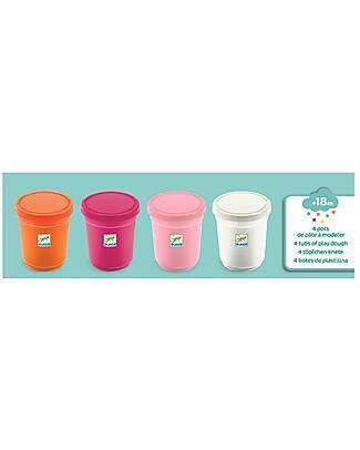 Djeco 4 Tubes of Play Dough - Sweet - 140gr Creative Toys