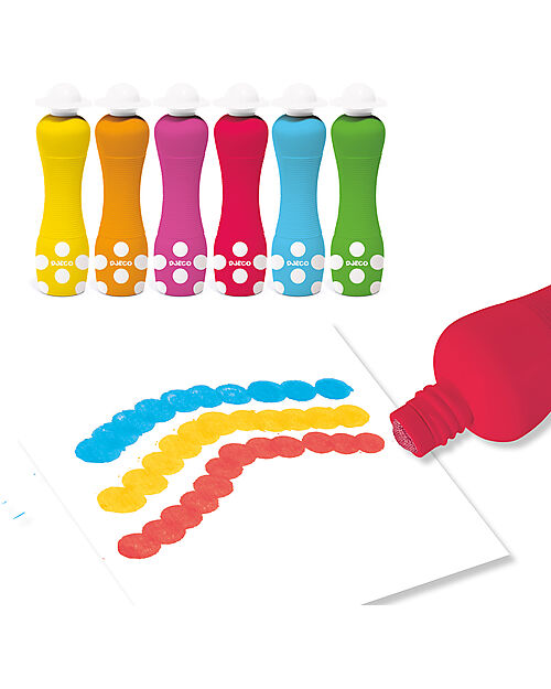 Djeco 6 Ergonomic Markers for Children - from 18 months Draw And Color