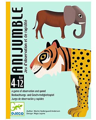 Djeco Anijumble Card Game - Speed Wins! - Stimulates Concentration Memory Games