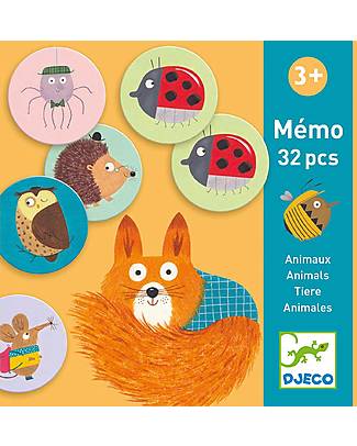 Djeco Animals Memory Game - 32 Pieces - 3+ Memory Games
