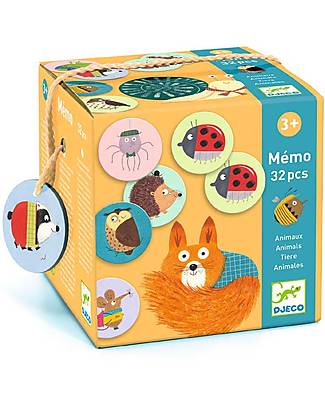 Djeco Animals Memory Game - 32 Pieces - 3+ Memory Games