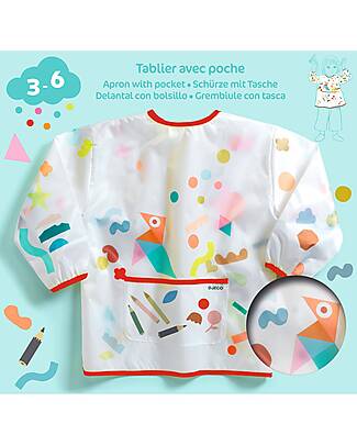 Djeco Apron with pocket - Colours For Little Ones - from 3 years Draw And Color