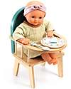 Djeco Baby Chair for Pomea Doll - Aqua Green - 18x20x27,5cm Dolls Accessories