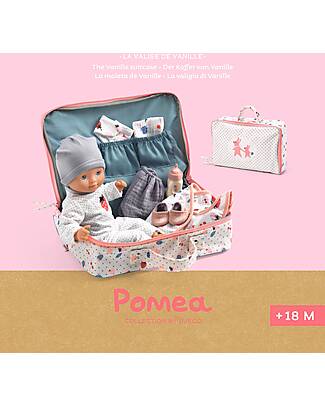 Djeco Baby Vanille Doll and Her Magic Suitcase with All Accessories - Pomea Collection - 32 cm - 18m + Dolls