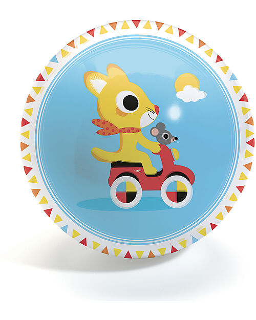 Djeco Ball - Cute Race - with Double Face Illustrations - Diameter 12 cm Outdoor Games and Toys_