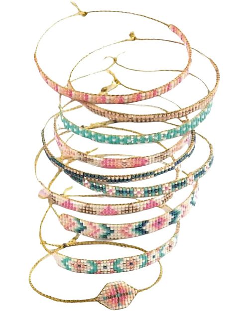 Djeco Bracelets Do It Yourself Kit -  with Frame for Beading - 9+ Art & Craft Kits