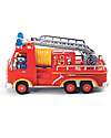 Djeco "Captain Fire" Fire Truck - Metal Vehicle with Suspension, Ladder, and Character Wooden Toy Cars, Trains & Trucks