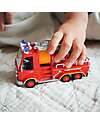 Djeco "Captain Fire" Fire Truck - Metal Vehicle with Suspension, Ladder, and Character Wooden Toy Cars, Trains & Trucks