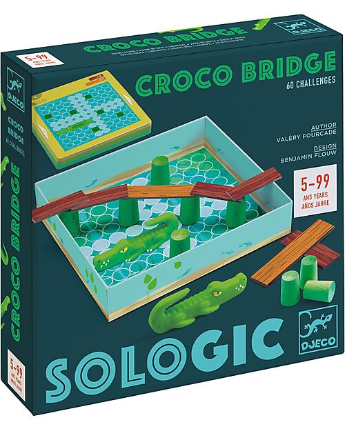 Djeco Card Game - Cross the River and Challenge the Crocodiles - 5+ years Board Games