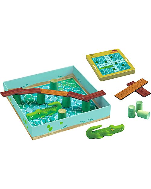 Djeco Card Game - Cross the River and Challenge the Crocodiles - 5+ years Board Games