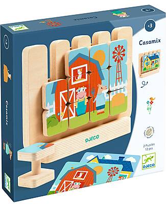 Djeco Casamix Vertical Wooden Puzzle - 12 pieces - 3+ years Puzzles