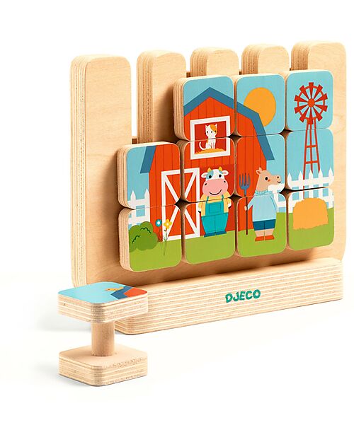 Djeco Casamix Vertical Wooden Puzzle - 12 pieces - 3+ years Puzzles