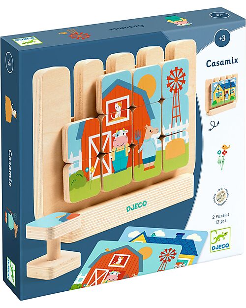 Djeco Casamix Vertical Wooden Puzzle - 3+ Ages Puzzles